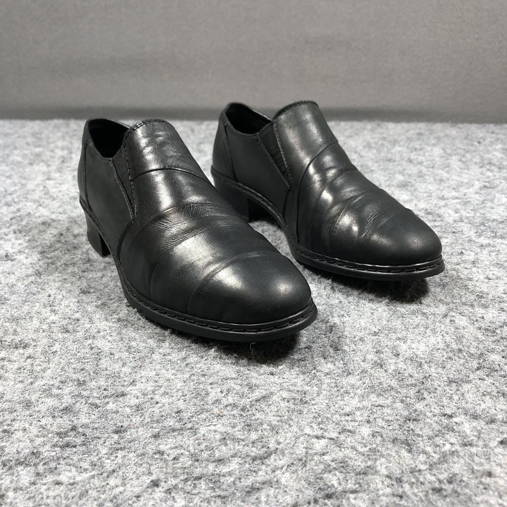 Rieker Antistress Loafers Womens US 6 Black Leather Slip On Comfort Shoes